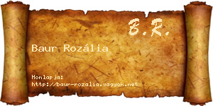 Baur Rozália névjegykártya
