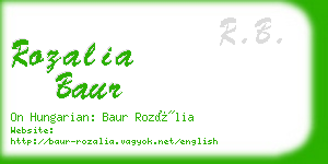 rozalia baur business card